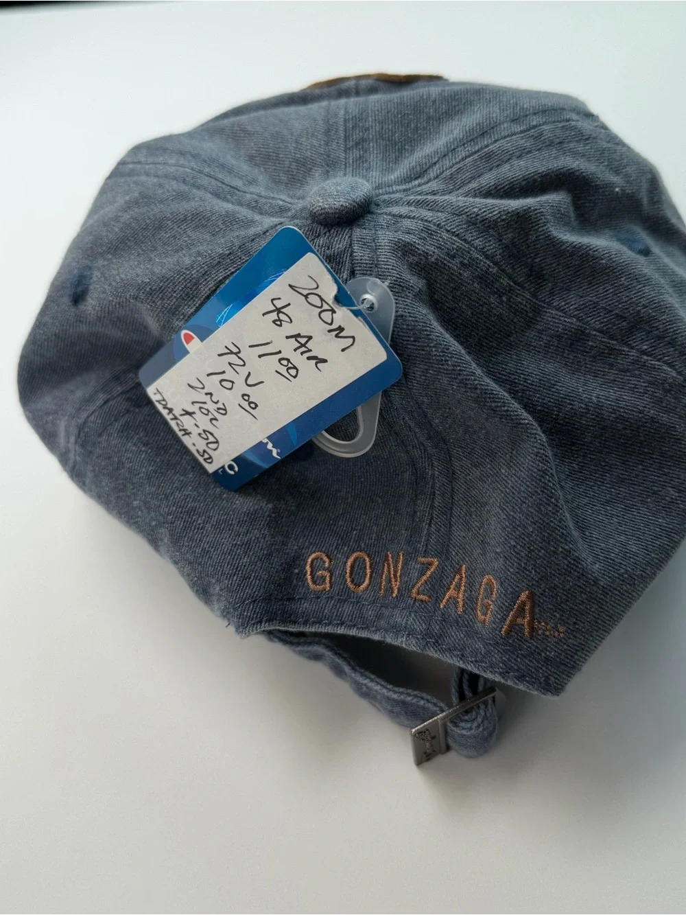 NWT Gonzaga Bulldogs Denim Chambray Adjustable Baseball Cap Hat